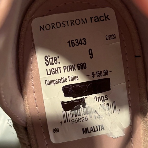 Marc Fisher Suede Pink Espadrille Wedge with Ankle Straps - Picture 7 of 11